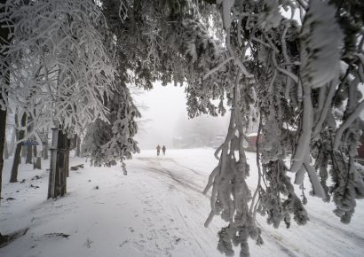 A Kékestetőn havas eső, hó esett