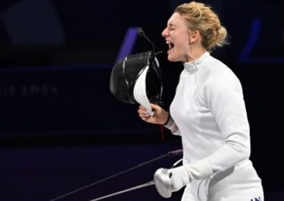 A párbajtőröző Muhari Eszter az első magyar érmes