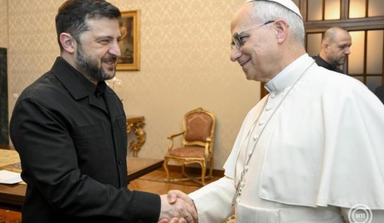 Ukrajnai háború – XIV. Leó pápa fogadta az ukrán elnököt